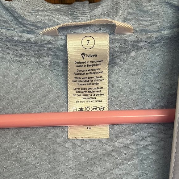 Ivivva Girls Rain Jacket Size 7 - Picture 3 of 4